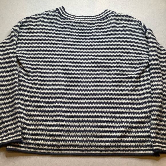Madewell Seagrove Pullover Sweater Extra Small Navy and Natural Stripe C… - Picture 4 of 8